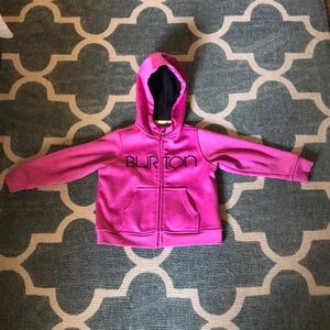 2T girls Burton zip up hoodie